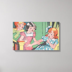 Impressão Em Tela Arte retro dos desenhos animados do vintage das