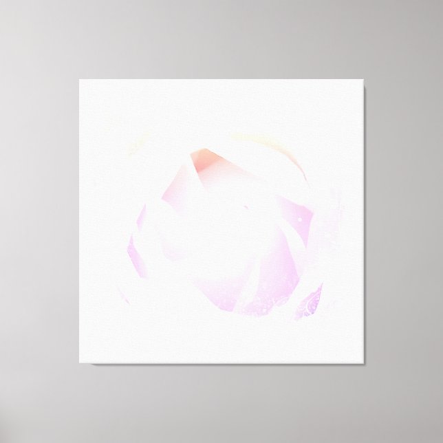 Impressão Em Tela ** Arte Rosa Floral Rosa Bege AR8 Tela Esticada (Frente)