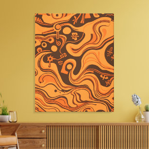 Impressão Em Tela arte rupestre antiga