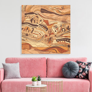Impressão Em Tela arte rupestre antiga