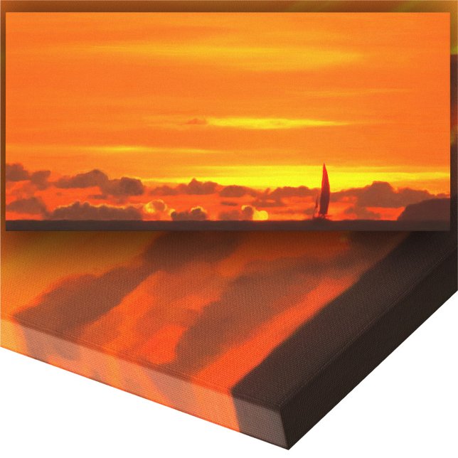 Impressão Em Tela Arte Sailboat Sunset 1300 (Criador carregado)