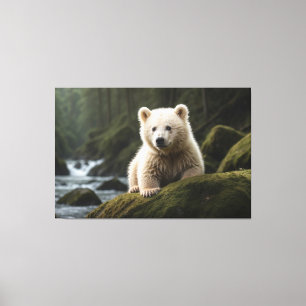 Impressão Em Tela Arte Selvagem do Urso Branco