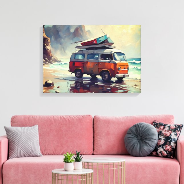 Impressão Em Tela Arte sobre o humor de Hippie Van Seascape (Insitu(Sala de estar))