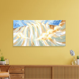 Impressão Em Tela Arte Sustentável Energia Solar Pintura Abstrata