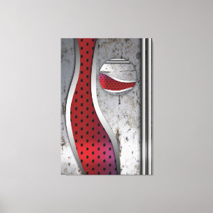 Impressão Em Tela Arte texturizada com metal 3D