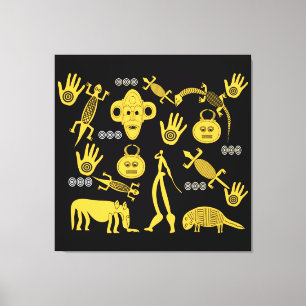 Impressão Em Tela Arte tribal abstrato africana