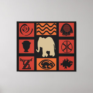 Impressão Em Tela Arte tribal abstrato africana