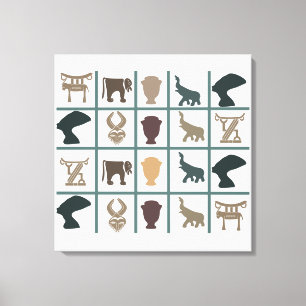 Impressão Em Tela Arte tribal abstrato africana