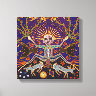 Impressão Em Tela Arte tribal étnica Boho da deusa asteca maia