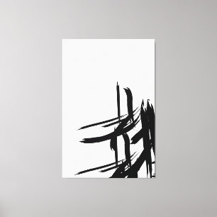 Impressão Em Tela Arte vertical abstrato de cor branca minimalista