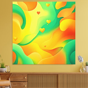 Impressão Em Tela Arte Vibrante Abstrato