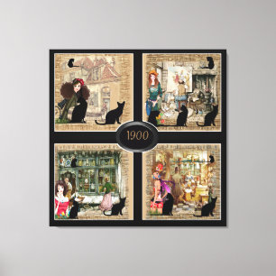 Impressão Em Tela Arte Vintage Anton Pieck para personalizar