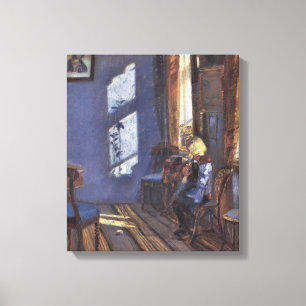 Impressão Em Tela Arte Vintage, Luz do Sol na Sala Azul por Ancher