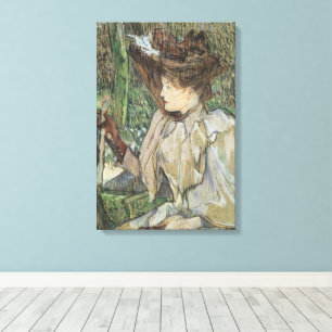 Impressão Em Tela Arte Vintage, Mulher com Luvas de Toulouse Lautrec