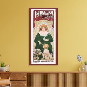 Impressão Em Tela Arte Vintage Nouveau Helm Cacao por Privat Livemon