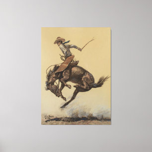 Impressão Em Tela Arte Western “Cavalo Empinando” por Will James