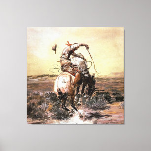 Impressão Em Tela Arte Western “Slick Rider” por Charles M Russell