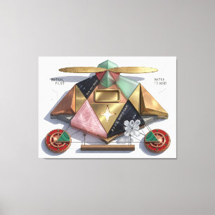 Impressão Em Tela Artefato Proun: A Geometria do Piloto Astral