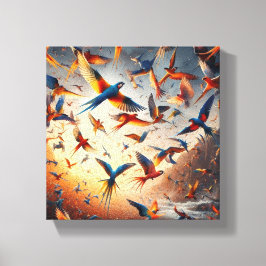 Impressão Em Tela Artes de Aves