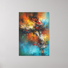 Impressão Em Tela Artes Marciais Dinâmicas Pintura Abstrata Energia