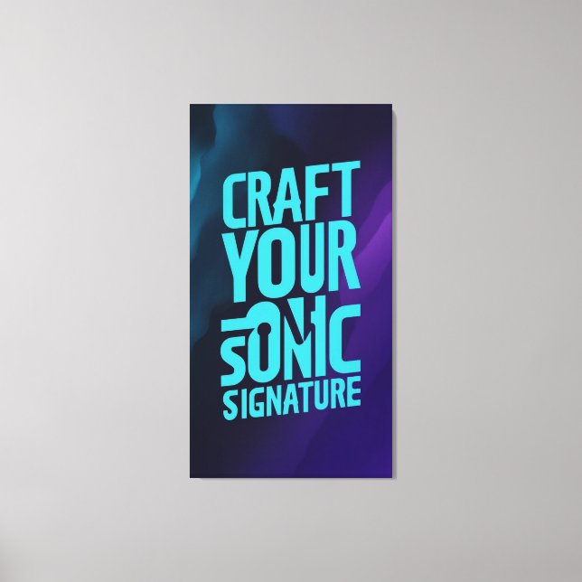 Impressão Em Tela Artesanato sua assinatura sônica (Frente)