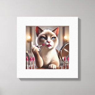 Impressão Em Tela Artista de maquiagem de Cat Lover