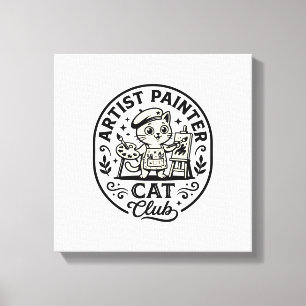Impressão Em Tela Artista Pintor Gato Gato Engraçado Gráfico - Dor d