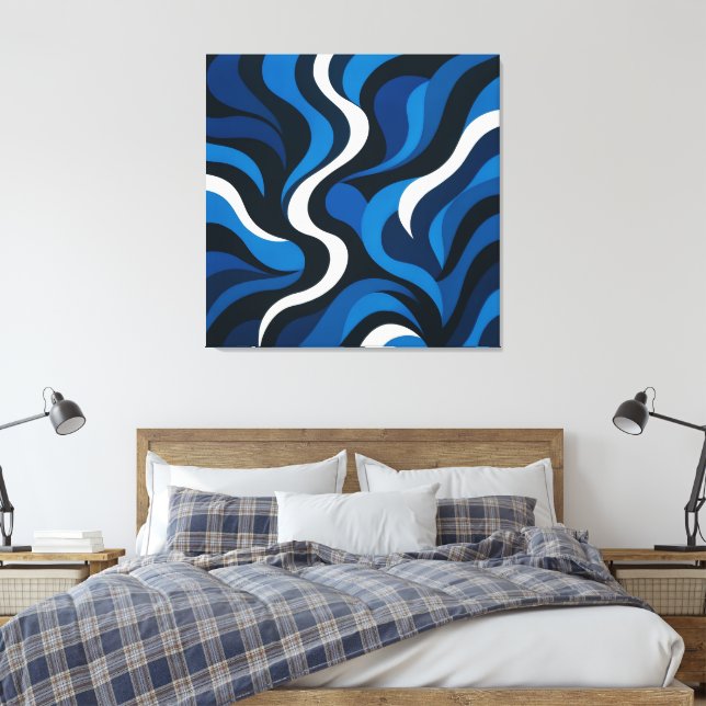 Impressão Em Tela Artsy Blue Wall Decor (Insitu(Quarto))