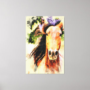 Impressão Em Tela *~* Artsy Horse Equine AR22 Tela artística Impres