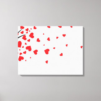 Impressão Em Tela Árvore com Folhas Cardíacas