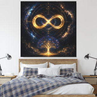 Impressão Em Tela Árvore Cósmica da Vida em Tela de Infinidade