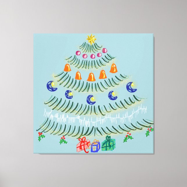 Impressão Em Tela Árvore de Natal (Frente)