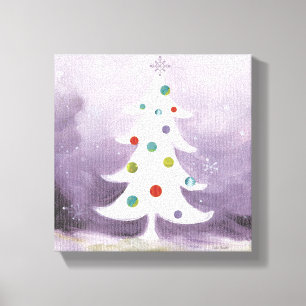 Impressão Em Tela Árvore de Natal Branco