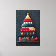 Árvore de Natal com Textura de Tecido Acolchoado