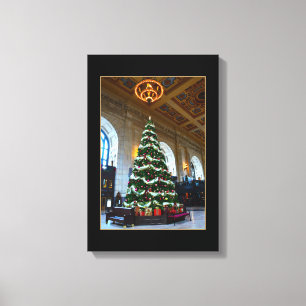 Impressão Em Tela Árvore de Natal da estação da união, Kansas Ci