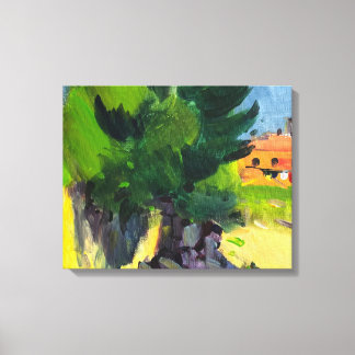 Impressão Em Tela Árvore de verão de pintura moderna
