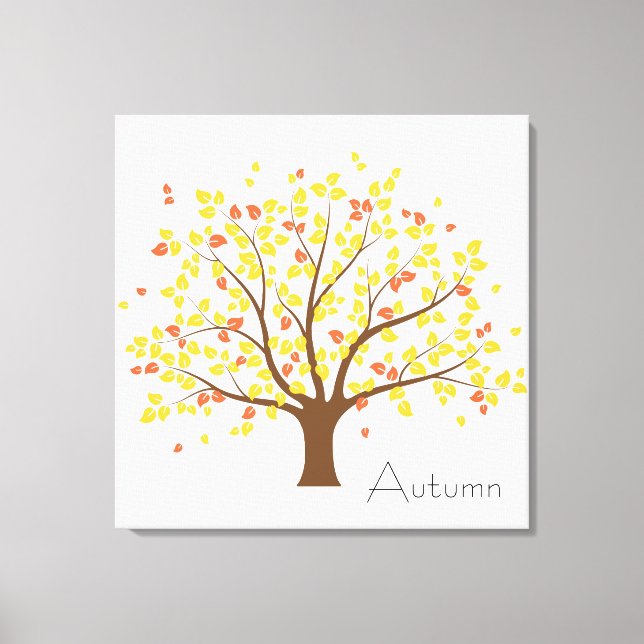 Impressão Em Tela Árvore Dourada do outono (Frente)