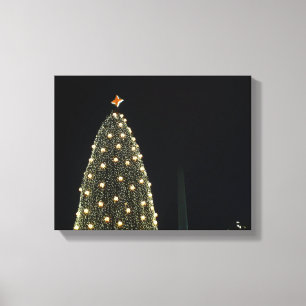 Impressão Em Tela Árvore Nacional de Natal e Monumento a Washington