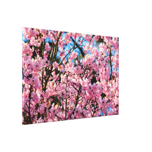 Impressão Em Tela Árvore Sakura Respiratória Em Sangue Rosa De Prima