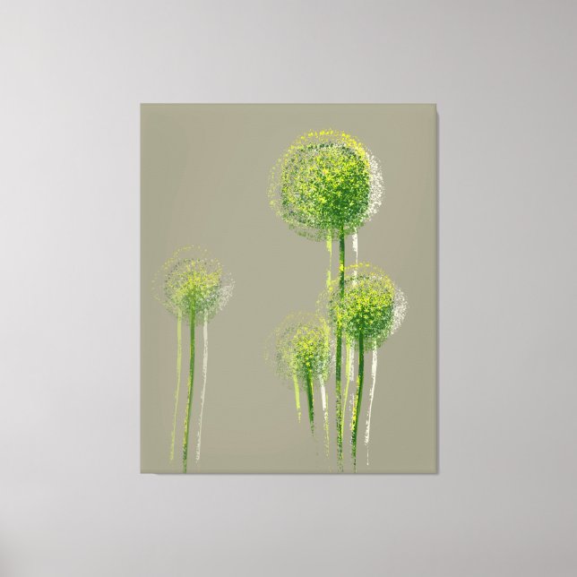 Impressão Em Tela Árvores Abstrato de Flores Modernas (Frente)