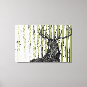 Impressão Em Tela Árvores de Birch Que Você Escolhe Cor De Fundo