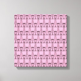 Impressão Em Tela Árvores de coco de silhueta-brancas