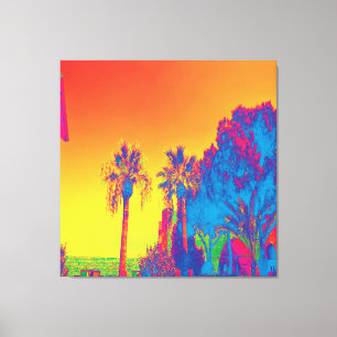 Impressão Em Tela Árvores em Chipre estriadas em tela impressa