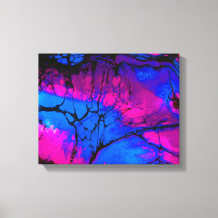Impressão Em Tela Árvores Loucas na Arte Acrílica da Noite