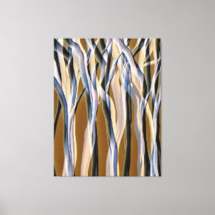 Impressão Em Tela Árvores Mágicas Floresta Natureza Abstrato Arte 