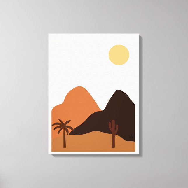 Impressão Em Tela Árvores Montanhosas (Frente)