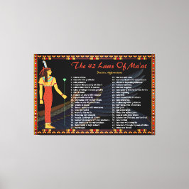 Impressão Em Tela As 42 Leis Da Matéria - Afirmações Positivas