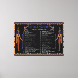 Impressão Em Tela As 42 Leis Da Matéria - Afirmações Positivas