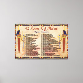 Impressão Em Tela As 42 Leis De Maat - Confissões Negativas em Tela 