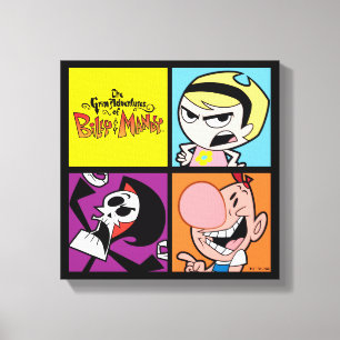 Impressão Em Tela As Aventuras Negras de Billy & Mandy Character Art